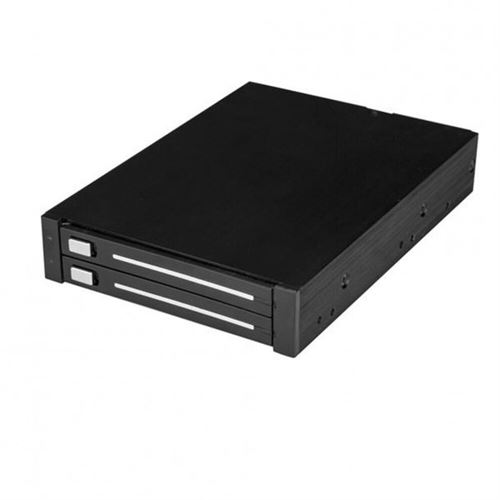 startech dual-bay 2.5 sata ssd/hdd rack for 3.5in bay - trayless - raid noir