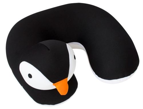 TravelSafe coussin de nuque Penguin junior 31 cm polyester/spandex noir/blanc