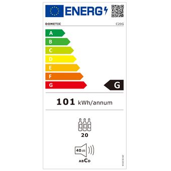 Cave de service 62L 20 Btls Froid N/C DOMETIC 29.5cm G, C20G