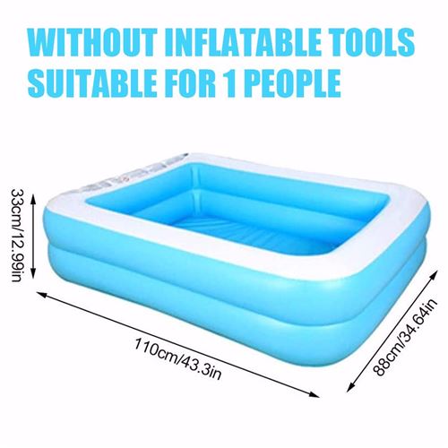 30 Sur Piscine Gonflable Pour Maison Avec Pompe A Air 110x83x33cm Bleu Piscine Achat Prix Fnac