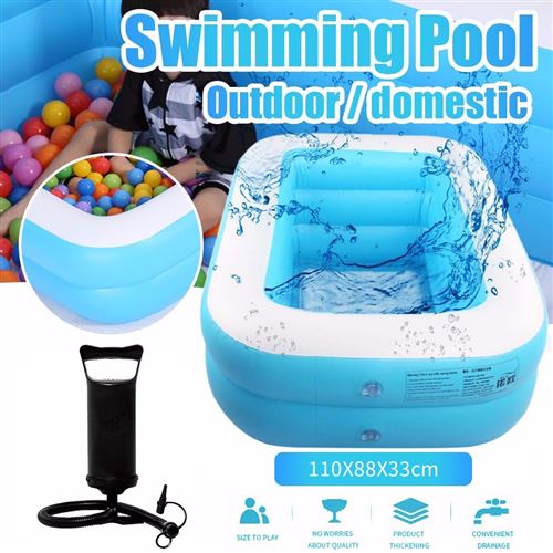 30 Sur Piscine Gonflable Pour Maison Avec Pompe A Air 110x83x33cm Bleu Piscine Achat Prix Fnac