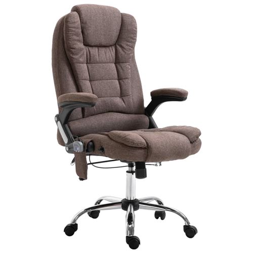 vidaXL Massage kantoorstoel polyester bruin