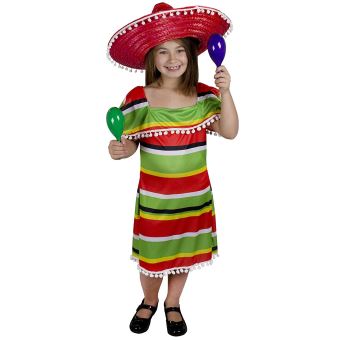 Deguisement De La Parfaite Petite Mexicaine Avec Cette Jolie Robe Pour Enfant Ideal Pour Les Fetes De Fin D Ecole 7 9 Ans Deguisement Enfant Achat Prix Fnac