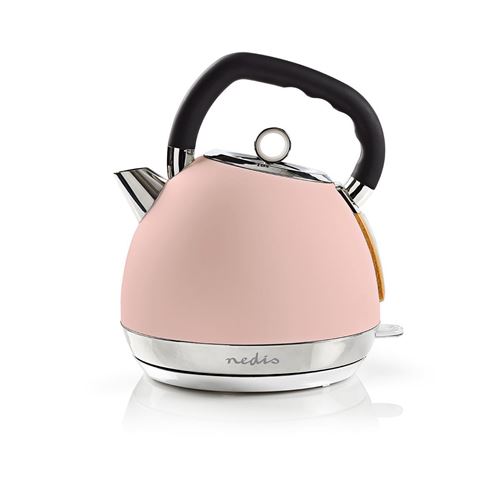 Bouilloire électrique 1,8 l doux au toucher rose nedis