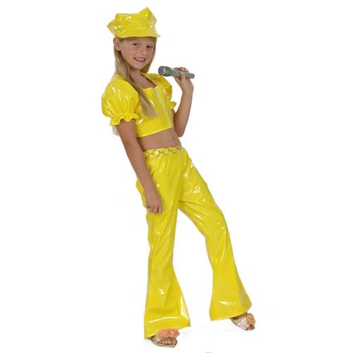 Déguisement enfant, Costume go go girl yellow, Taille S - RIRE ET CONFETTI