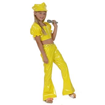 Déguisement enfant, Costume go go girl yellow, Taille S - RIRE ET CONFETTI - 1