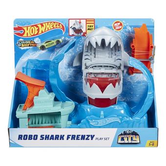 HOT WHEELS cars color changers shark attack - Piste de jeu Requin Attaque  (Démo) 