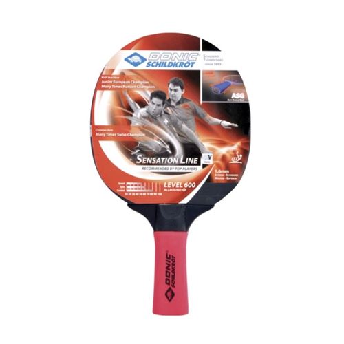 Raquette de tennis de table Donic Schildkröt Sensation 600 Noir et Rouge