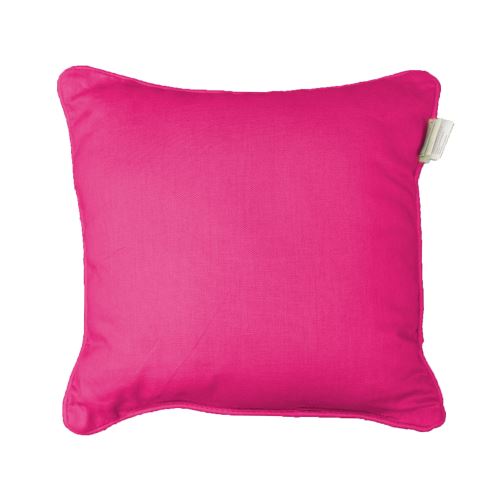 Coussin passepoil 40 x 40 cm coton uni panama Fuchsia