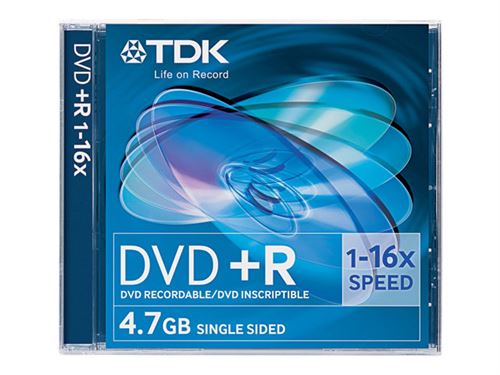 TDK - 10 x DVD+R - 4.7 Go 16x - boîtier CD