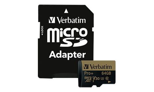 Verbatim PRO+ - carte mémoire flash - 64 Go - microSDXC UHS-I