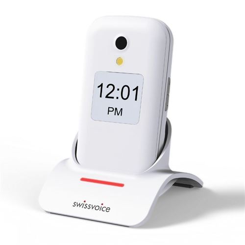 Swissvoice D28 - Téléphone mobile - microSDHC slot - GSM - 320 x 240 pixels - 2 MP - blanc