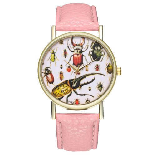 collection de coléoptères authentique impression montre insecte montre dames montre pour hommes T192-Arose