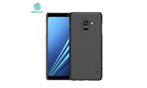 Coque de protection Frosted Shield noire et film écran Galaxy A8 PLUS 2018
