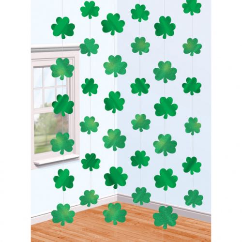 Amscan rubans de fête Trèfle junior 213 cm feuille vert 6 pièces