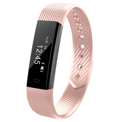 K115 Bluetooth Bracelet Smart band Counter Activity Tracker For iPhone Samsung pink