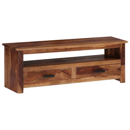 VIDAXL  - Meuble tv 118 x 30 x 40 cm Bois de Sesham massif Brun
