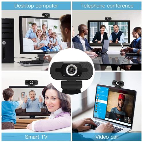 Webcam Full HD 1080P USB 2.0 Webcaméra avec Microphone Intégré Stéréo  Anti-bruit Caméra Web PC Portable Ordinateur de Bureau Plug et Play pour  Appel