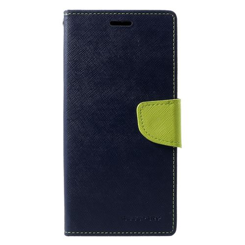 Etui en PU agenda élégant bleu foncé pour votre Samsung Galaxy A7 (2018)