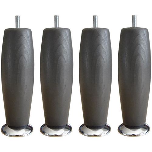 Jeu De Pieds Elegance Ronds O 6 H 19 Cm Taupe - Lot De 4