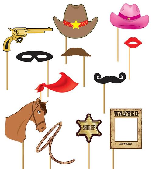 Set Photocall Cowboy 12 pièces