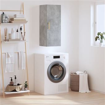 VidaXL Armoire murale chêne fumé 69,5x34x90 cm bois d'ingénierie
