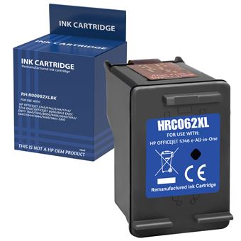 Cartouche d'encre remplacement pour HP 62XL Noir compatible HP OfficeJet 200 5700 5740 5745 8040 Envy 5540 5545 5600 5660 5665 7600 7640 7645 8000 8005 Phonillico® - 1