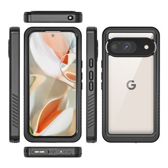 Coque Étanche FLOODKING pour Google Pixel 9 , Protection Antichoc Intégrale, Dos Transparent Anti-Rayures, Coque Robuste Anti-Poussière – Noir - 1