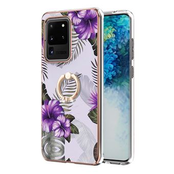 Coque Samsung Galaxy S20 Ultra Marbre avec Support de Métal Anneau Glitter  Case Souple TPU Bumper AntiRayures et Antichoc Etui de Protection Marbre  Motif Housse pour Samsung S20 Ultra