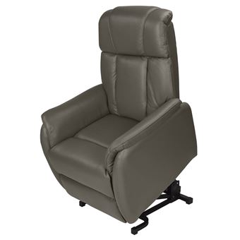 Fauteuil Relax et Releveur Electrique Cuir Taupe - TAMISE - ALTOBUY - 1
