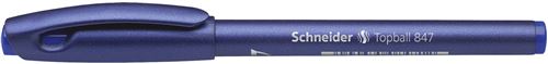 Stylo Schneider Topball 847 Lot de 10 Rollers à encre avec pointe conique en plastique Encre bleu