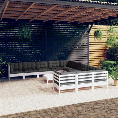 Non Communiqué Multicolore Salon De Jardin Vidaxl Bois 10 Personnes 12 Pieces