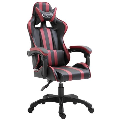 Vidaxl chaise de jeu rouge bordeaux similicuir 20215