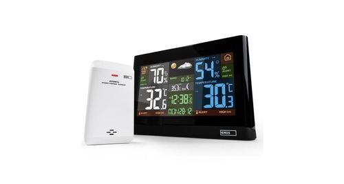 Station M&eacute;t&eacute;o - EMOS - Int&eacute;rieur Ext&eacute;rieur - &Eacute;cran Couleur - Thermom&egrave;tre - Sans Fil