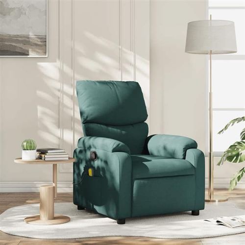 Non Communiqué Vert Vidaxl Fauteuil De Massage, Relaxation Tissu Foncé