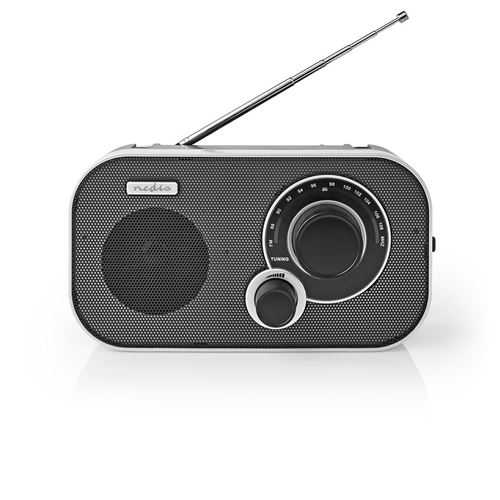 Radio fm 1,5 w poign&eacute;e de transport argent/noire