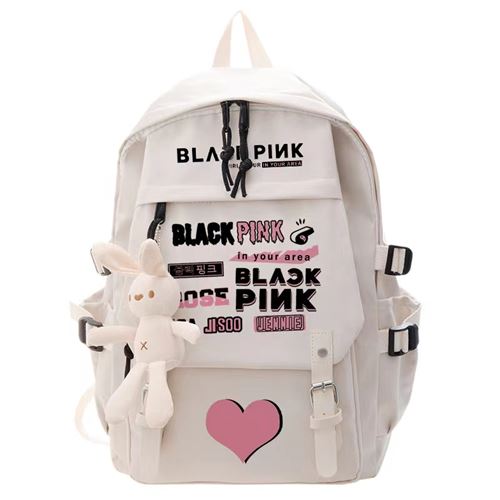 Sac à Dos Blackpink pour Filles (SD1867) 32*13*45 cm Blanc