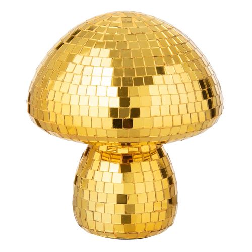 Non Communiqué Jaune Champignon Disco En Verre "Miroir" 23Cm