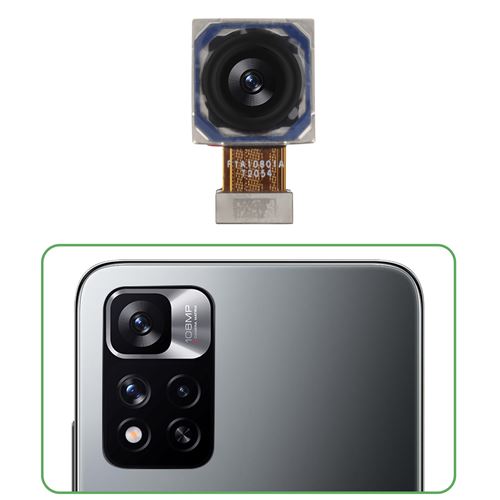 Caméra Arrière Clappio Pour Xiaomi Redmi Note 11 Pro 5G - Noire, Originale