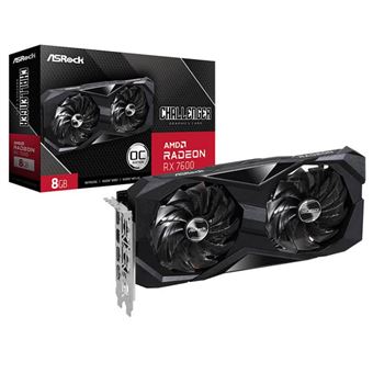 Carte graphique ASRock AMD Radeon RX 7600 Challenger OC 8 Go GDDR6 - 1