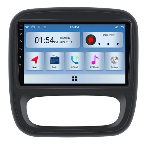 Autoradio RoverOne® Bluetooth CarPlay 2 Din 6Go RAM 128Go ROM pour Renault Trafic 3 2014-2021 for Opel Vivaro B 2014-2018