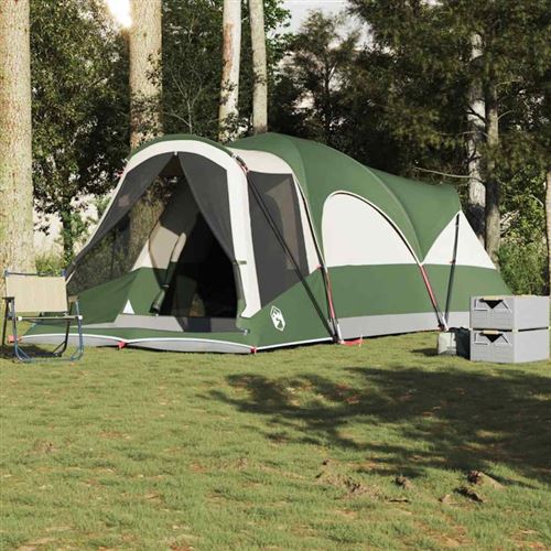 vidaXL Tente familiale tunnel 8 personnes vert imperméable4009552