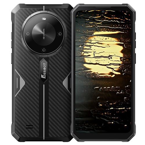 Smartphone FOSSiBOT F105 Robuste Écran HD+ 6,745 pouces Batterie 10300mAh Chipset Octa-core Système Android 14 Noir