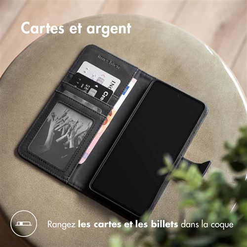 BMW Coque portefeuille en cuir PU pour iPhone 14 Pro - noir - Coque et étui  téléphone mobile à la Fnac