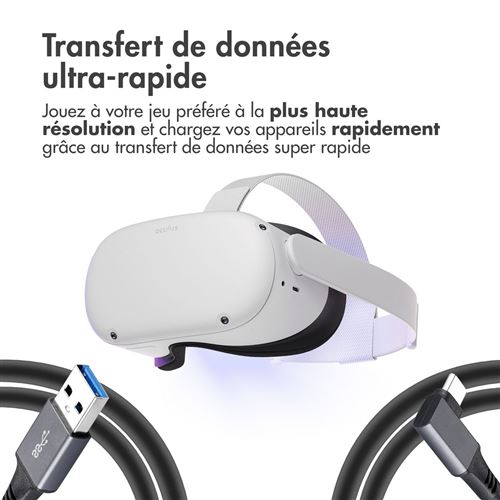 iMOSHION® Câble Oculus Quest 2 5 mètres Noir - Chargeur pour téléphone  mobile - Achat & prix