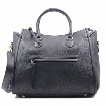 Sac à Main TOM & EVA Similicuir Noir Et Doré - Extra Large, Bandoulière Amovible - Neuf Avec étiquettes