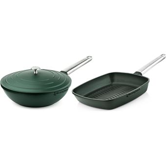 Westinghouse performance series wok pour induction - 28cm wok poêle  antiadhésive - tout feux, passe au four et au lave-vaisselle - vert - Wok à  la Fnac