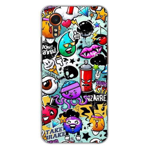 Coque en silicone imprimée compatible Samsung Galaxy XCover 7 Graffiti 2