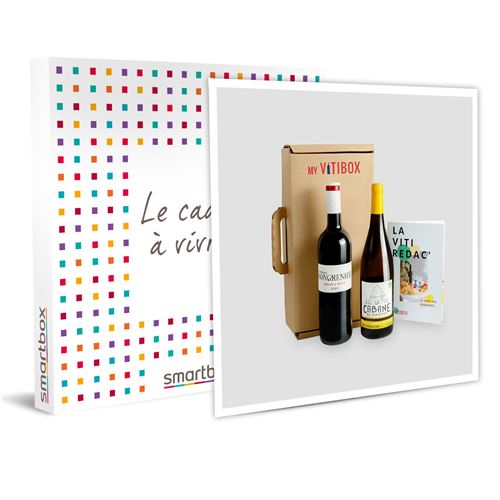 SMARTBOX - Box Mariages du Palais : 2 bouteilles de vin et accessoires de dégustation durant 3 mois - Coffret Cadeau Gastronomie