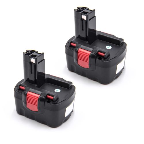 Vhbw 2x Batteries compatible avec Bosch PSB 14.4V, PSR 14.4, PSR 14.4/N, PSR 14.4-2 outil électrique (1500 mAh, NiMH, 14,4 V)